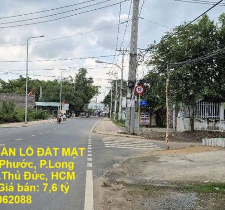 LÔ ĐẤT ĐẸP - CẦN BÁN LÔ ĐẤT MẶT TIỀN Đường Long Phước, P.Long Phước (Q. 9 cũ), TP.Thủ Đức, HCM