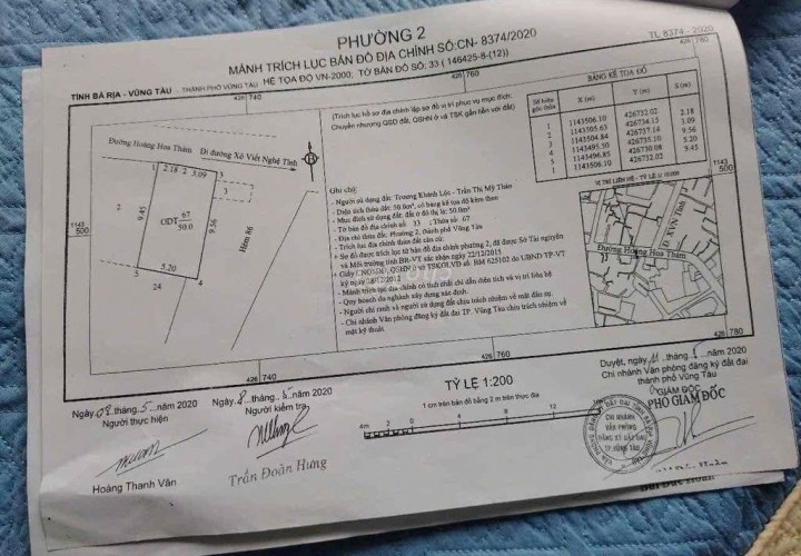 NHÀ MẶT PHỐ - CHÍNH CHỦ - MẶT TIỀN Đường Hoàng Hoa Thám, Phường 2, TP Vũng Tàu, Bà Rịa - Vũng Tàu
