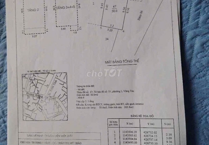 NHÀ MẶT PHỐ - CHÍNH CHỦ - MẶT TIỀN Đường Hoàng Hoa Thám, Phường 2, TP Vũng Tàu, Bà Rịa - Vũng Tàu