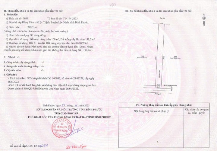 ĐẤT ĐẸP - GIÁ TỐT - Bán GẤP Lô Đất Tiềm Năng Tại Xã Lộc Thịnh Huyện Lộc Ninh Tỉnh Bình Phước
