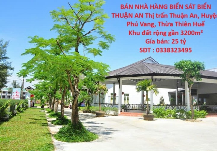 BÁN NHÀ HÀNG BIỂN – VỊ TRÍ VÀNG SÁT BIỂN THUẬN AN Huyện Phú Vang, Huế
