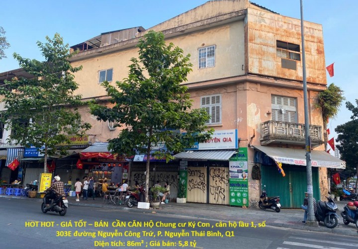 HOT HOT - GIÁ TỐT – BÁN  CẦN CĂN HỘ CHUNG CƯ - đường Nguyễn Công Trứ, P. Nguyễn Thái Bình, Q1,HCM