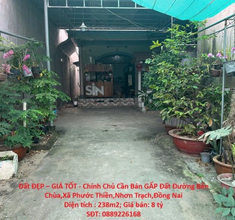 Đất ĐẸP – GIÁ TỐT - Chính Chủ Cần Bán GẤP Đất Đường Bến Chùa,Xã Phước Thiền,Nhơn Trạch,Đồng Nai
