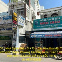 HOT ! NHÀ Chính Chủ - Giá Tốt - Cần Bán Nhà Mặt Tiền Đường Đề Thám, Phường Cầu Ông Lãnh, Quận 1 HCM