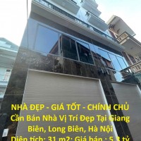 NHÀ ĐẸP - GIÁ TỐT - CHÍNH CHỦ Cần Bán Nhà Vị Trí Đẹp Tại Giang Biên, Long Biên, Hà Nội