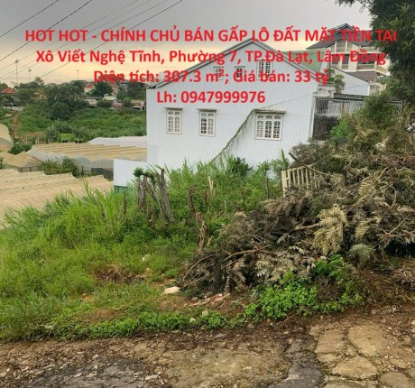 HOT HOT - CHÍNH CHỦ BÁN GẤP LÔ ĐẤT MẶT TIỀN TẠI Xô Viết Nghệ Tĩnh, Phường 7, TP.Đà Lạt, Lâm Đồng