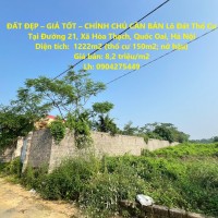 ĐẤT ĐẸP – GIÁ TỐT – CHÍNH CHỦ CẦN BÁN Lô Đất Thổ Cư Tại Hòa Thạch, Quốc Oai, Hà Nội