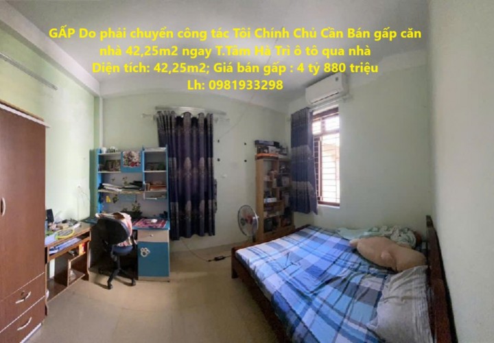 GẤP Do phải chuyển công tác Tôi Chính Chủ Cần Bán gấp căn nhà 42,25m2 ngay T.Tâm Hà Trì ô tô qua nhà