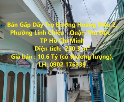 Bán Gấp Dãy Trọ Đường Hoàng Diệu 2, Phường Linh Chiểu - Quận Thủ Đức - TP Hồ Chí Minh