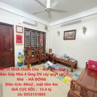 HOT !!! NHÀ Chính Chủ - Giá Tốt - Cần Bán Gấp Nhà 4 tầng DV cây quýt La Khê  - HÀ ĐÔNG