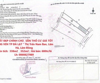 " ĐẤT ĐẸP CHÍNH CHỦ_ SẴN THỔ CƯ_GIÁ TỐT VÙNG VEN TP ĐÀ LẠT " Thị Trấn Nam Ban, Lâm Hà, Lâm Đồng