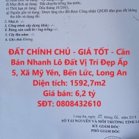 ĐẤT CHÍNH CHỦ - GIÁ TỐT - Cần Bán Nhanh Lô Đất Vị Trí Đẹp Ấp 5, Xã Mỹ Yên, Bến Lức, Long An