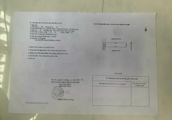 ĐẤT ĐẸP – GIÁ ĐẦU TƯ  - CẦN BÁN LÔ ĐẤT MẶT ĐƯỜNG TẠI Xã Đạo Thạnh, Thành phố Mỹ Tho,Tỉnh  Tiền Giang