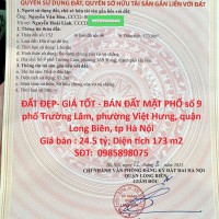 ĐẤT ĐẸP- GIÁ TỐT - BÁN ĐẤT MẶT PHỐ TRƯỜNG LÂM, Quận LONG BIÊN, tp HÀ NỘI
