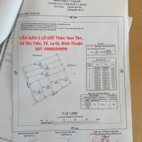 CHÍNH CHỦ CẦN BÁN 5 LÔ ĐẤT Thôn Tam Tân, Xã Tân Tiến, TX. La Gi, Bình Thuận - GIÁ SIÊU TỐT