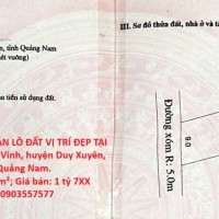 HOT HOT - CẦN BÁN LÔ ĐẤT VỊ TRÍ ĐẸP TẠI Trà Đông , xã Duy Vinh, huyện Duy Xuyên, tỉnh Quảng Nam.