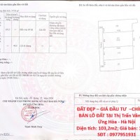 ĐẤT ĐẸP – GIÁ ĐẦU TƯ  –CHÍNH CHỦ BÁN LÔ ĐẤT TẠI Thị Trấn Vân Đình - Ứng Hòa - Hà Nội