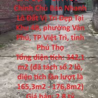 ĐẤT ĐẸP - GIÁ TỐT – Chính Chủ Bán Nhanh Lô Đất Vị Trí Đẹp Tại Vân Phú - Việt Trì