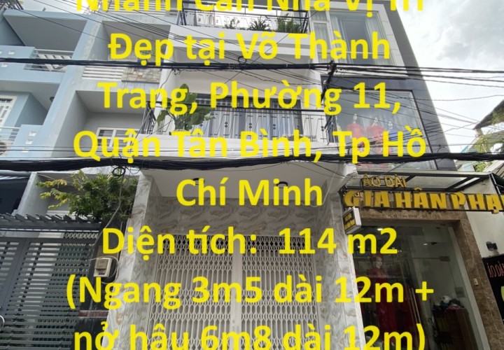 CHÍNH CHỦ Cần Bán Nhanh Căn Nhà Vị Trí Đẹp tại quận Tân Bình , TPHCM - Giá Cực Ưu Đãi
