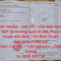 ĐẤT BÌNH THUẬN – GIÁ TỐT - CẦN BÁN NHANH LÔ ĐẤT ĐẸP TẠI Đường Quốc lộ 28B, Phan Lâm, Huyện Bắc Bình