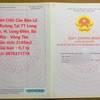 CHÍNH CHỦ Cần Bán Lô Đất Ruộng Tại TT Long Điền, H. Long Điền, Bà Rịa - Vũng Tàu