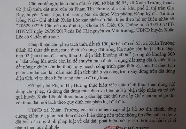 CHÍNH CHỦ Cần Bán Lô Đất Vị Trí Đẹp Tại Xuân Trường, Xuân Lộc, Đồng Nai - GIÁ CỰC SỐC