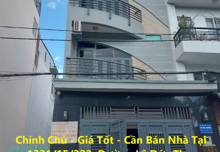 Chính Chủ - Giá Tốt - Cần Bán Nhà Tại 1331/15/322, Đường Lê Đức Thọ, Phường 14, Quận Gò Vấp, HCM