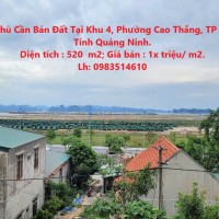 Chính Chủ Cần Bán Đất Tại Khu 4, Phường Cao Thắng, TP Hạ Long, Tỉnh Quảng Ninh.