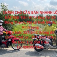 CHÍNH CHỦ CẦN BÁN NHANH LÔ ĐẤT Mặt Tiền Vị Trí Đẹp Tại Thị Xã Bình Minh, Vĩnh Long