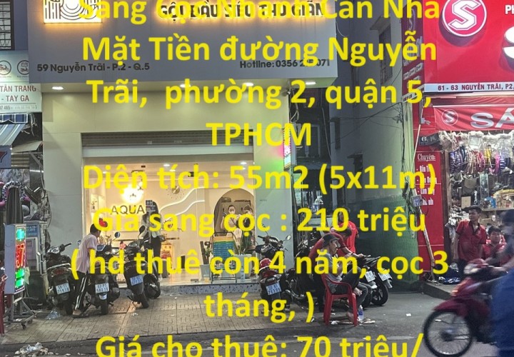 NHÀ VỊ TRÍ ĐẸP – Cần Sang Cọc Nhanh Căn Nhà Mặt Tiền đường Nguyễn Trãi