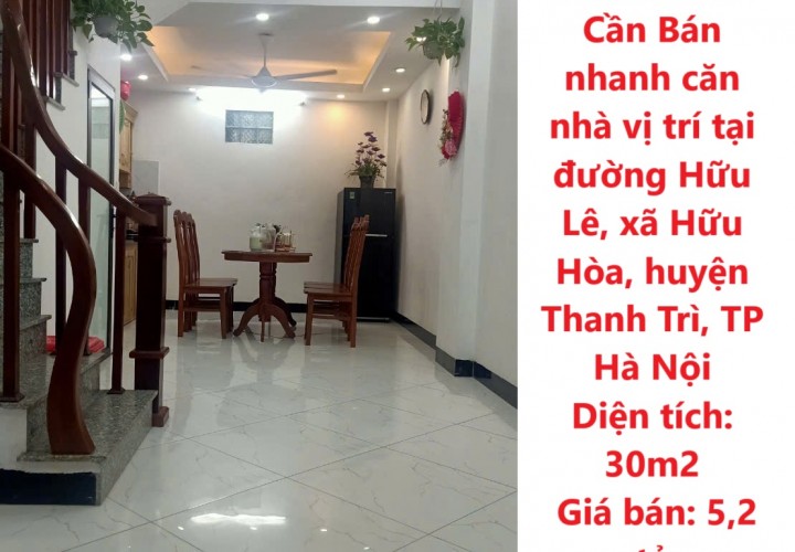 NHÀ ĐẸP - GIÁ TỐT - CHÍNH CHỦ Cần Bán nhanh căn nhà vị trí tại huyện Thanh Trì, TP Hà Nội