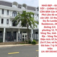 NHÀ ĐẸP – GIÁ TỐT – CHÍNH CHỦ CẦN BÁN Căn Nhà Phố Liền Kề mã căn LK8 -32