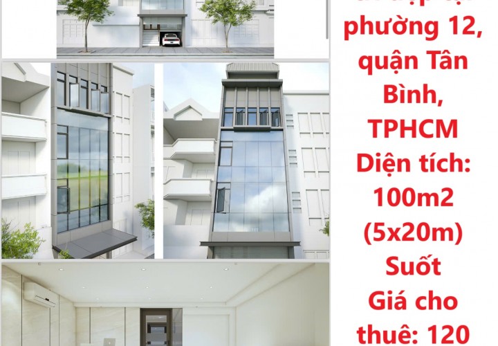 Cần Cho thuê nhanh căn nhà vị trí đẹp tại phường 12, quận Tân Bình, TPHCM