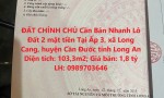 ĐẤT CHÍNH CHỦ Cần Bán Nhanh Lô Đất 2 mặt tiền Tại huyện Cần Đước tỉnh Long An