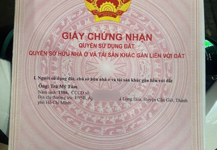 ĐẤT CHÍNH CHỦ Cần Bán Nhanh Lô Đất 2 mặt tiền Tại huyện Cần Đước tỉnh Long An