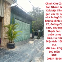 Chính Chủ Cần Bán Nhanh Lô Đất Mặt Tiền gần 7m Tại Phường Thạch Bàn, Quận Long Biên, tp Hà Nội