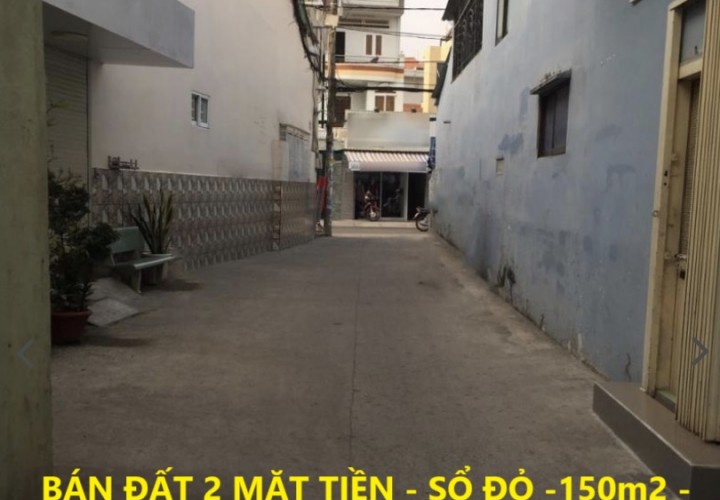 BÁN ĐẤT 2 MẶT TIỀN - SỔ ĐỎ -150m2 - GIÁ RẺ - HẺM Ô TÔ PHƯỜNG 6, QUẬN 8, TP Hồ Chí Minh