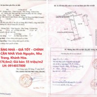 BÁN ĐẤT TẶNG NHÀ – GIÁ TỐT – CHÍNH CHỦ BÁN CĂN NHÀ Vĩnh Nguyên, Nha Trang, Khánh Hòa.