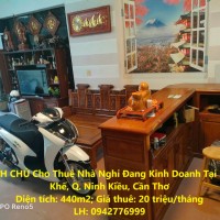 CHÍNH CHỦ Cho Thuê Nhà Nghỉ Đang Kinh Doanh Tại P. Cái Khế, Q. Ninh Kiều, Cần Thơ