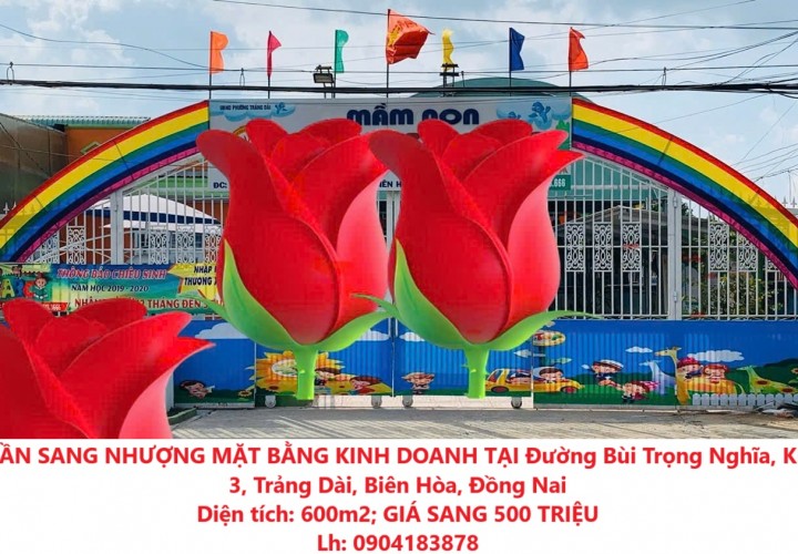 CẦN SANG NHƯỢNG MẶT BẰNG KINH DOANH TẠI Đường Bùi Trọng Nghĩa, KP 3, Trảng Dài, Biên Hòa, Đồng Nai