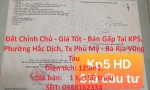 Đất Chính Chủ - Giá Tốt - Bán Gấp Tại KP5, Phường Hắc Dịch, Tx Phú Mỹ - Bà Rịa Vũng Tàu