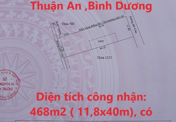 Đất Đẹp - Giá Tốt - Chính Chủ Cần Bán Nhanh Lô Đất Đẹp tại TP Thuận An, tỉnh Bình Dương