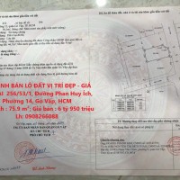 GIA ĐÌNH BÁN LÔ ĐẤT VỊ TRÍ ĐẸP - GIÁ TỐT TẠI  256/53/1, Đường Phan Huy Ích, Phường 14, Gò Vấp, HCM