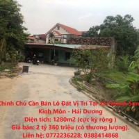 Chính Chủ Cần Bán Lô Đất Vị Trí Tại Xã Hoành Sơn - Kinh Môn - Hải Dương