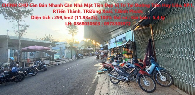 CHÍNH CHỦ Cần Bán Nhanh Căn Nhà Mặt Tiền Đẹp Vị Trí Tại TP Đồng Xoài, Tỉnh Bình Phước