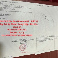 CHÍNH CHỦ Cần Bán Nhanh NHÀ - ĐẤT Vị Trí Đẹp Tại Ấp Chánh, Long Hiệp, Bến Lức, Long An