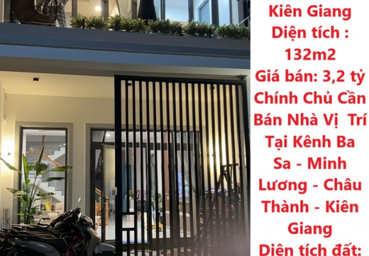 Chính Chủ Cần Bán Nhà Vị  Trí Tại Đường Lộ Liên Hương - Vĩnh Quang - Rạch Giá - Kiên Giang