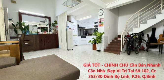 GIÁ TỐT - CHÍNH CHỦ Cần Bán Nhanh Căn Nhà Đẹp Vị Trí Tại Quận Bình Thạnh, TP HCM
