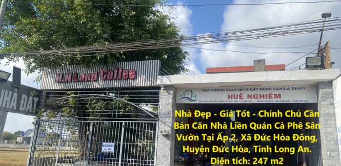 Nhà Đẹp - Giá Tốt - Chính Chủ Cần Bán Căn Nhà Liền Quán Cà Phê Sân Vườn Tại Đức Hòa, Long An.