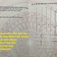 CHÍNH CHỦ Cần Bán Nhanh Căn Nhà Biển Khu TDC Ninh Chữ 2 Tại Huyện Ninh Hải, Tỉnh Ninh Thuận